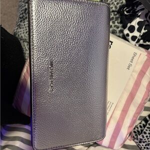Michael Kors Metallic Silver Clutch